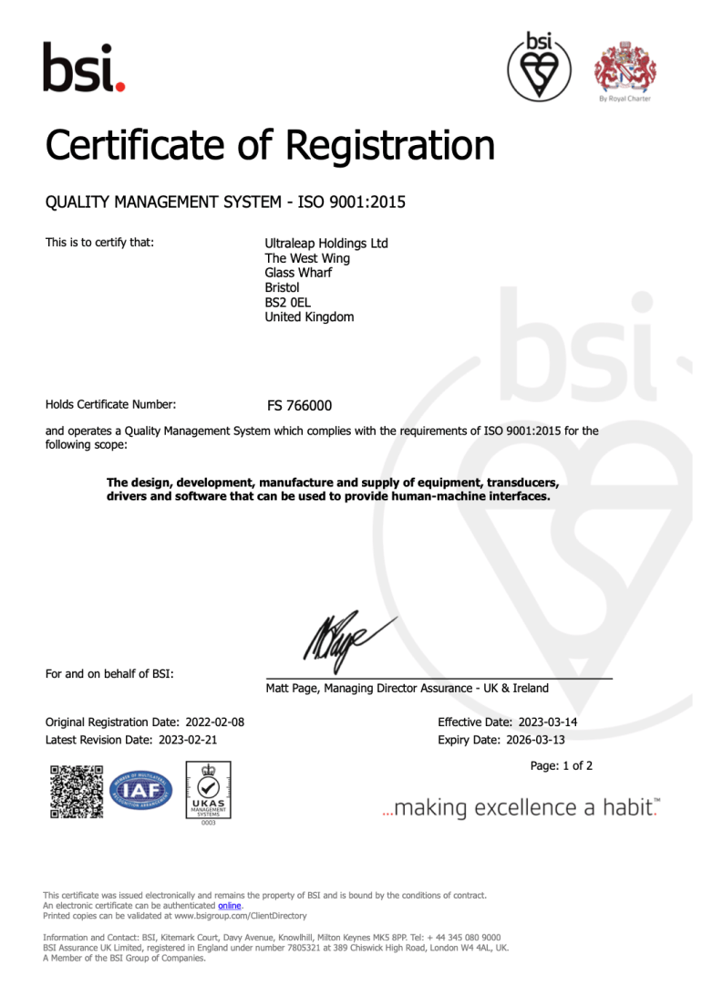 ISO 9001:2015 Quality Certificate